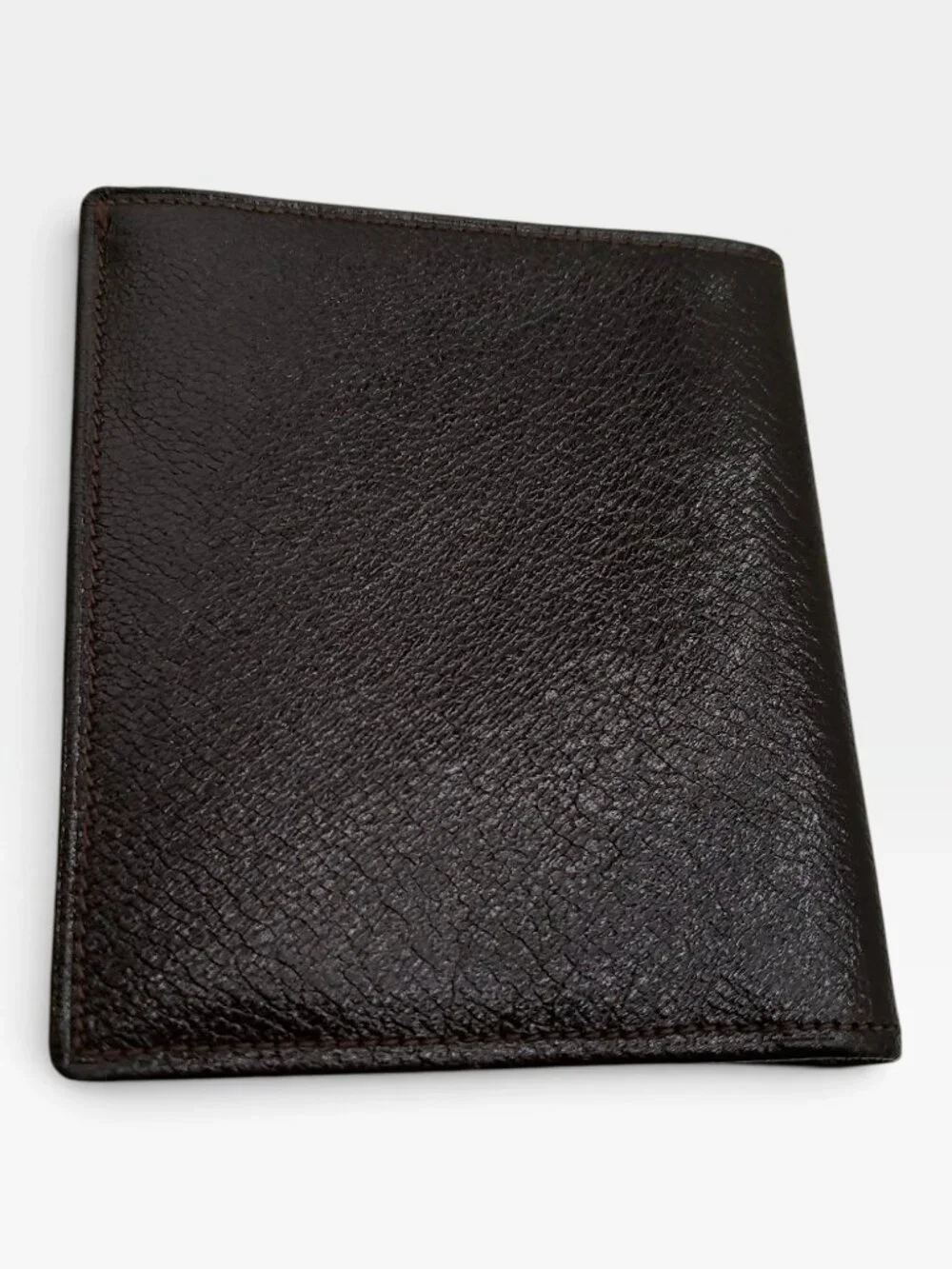 Vintage Christian Dior Brown Leather Bifold Wallet CD Logo 70s 80s COA